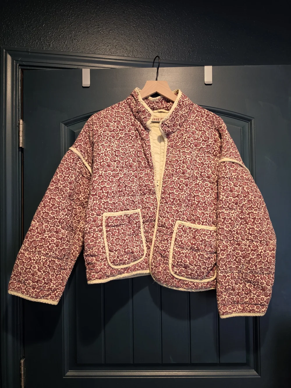 Free People Women's Floral Quilted Jacket - Purple